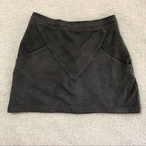 Jaase Faux Suede Charcoal Grey Skirt